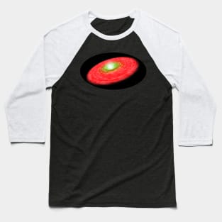 Red Nebula with Shining Star Light Baseball T-Shirt